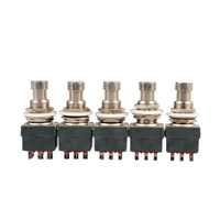5pcs 9 pin 3pdt guitar effects pedal box stomp foot metal switch true bypass guitar parts accessories new set red