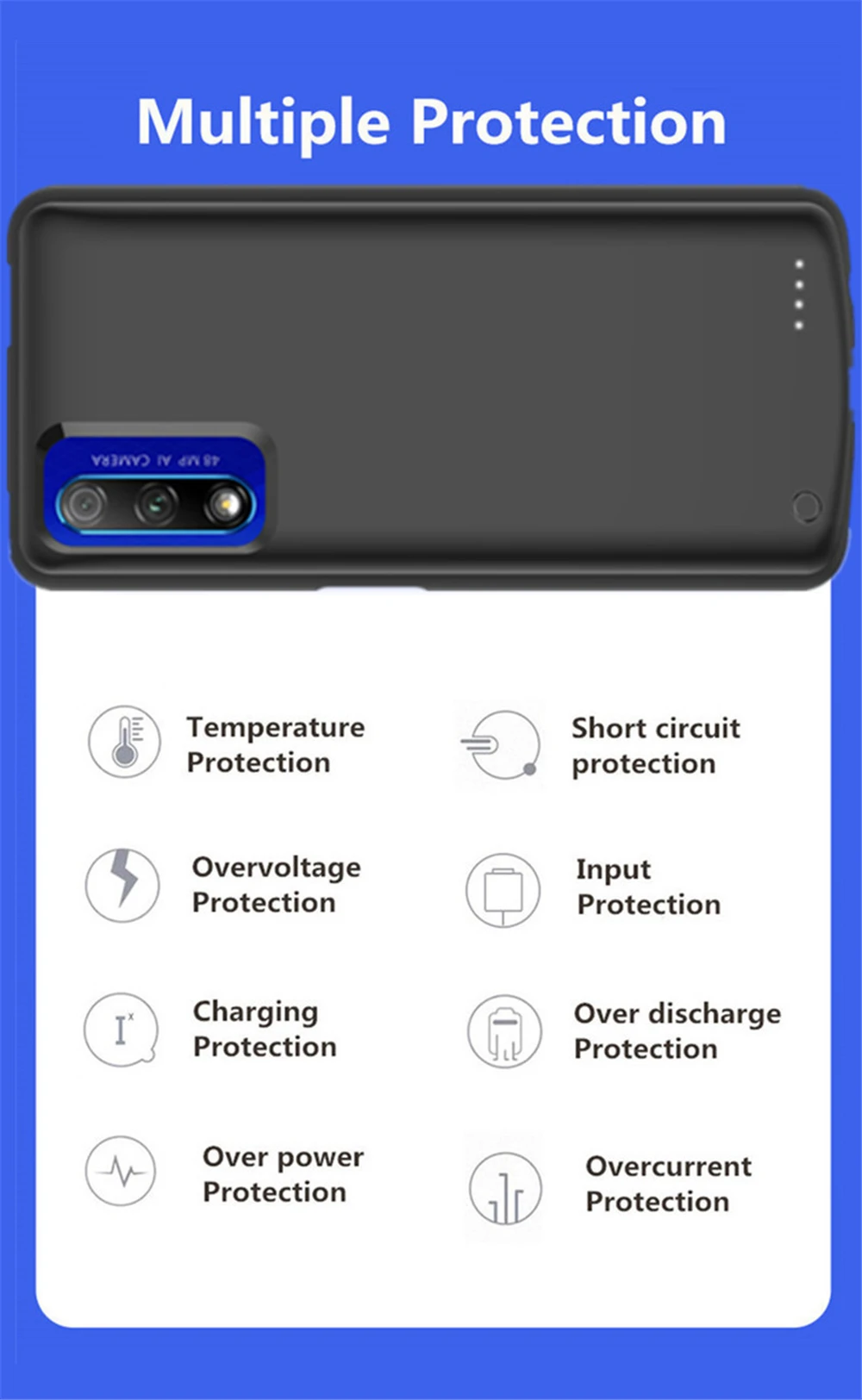 NTSPACE 6500 мАч для huawei Honor 9X Pro, чехол для зарядного устройства, резервный внешний аккумулятор, противоударный чехол для huawei Honor 9X, чехол для питания