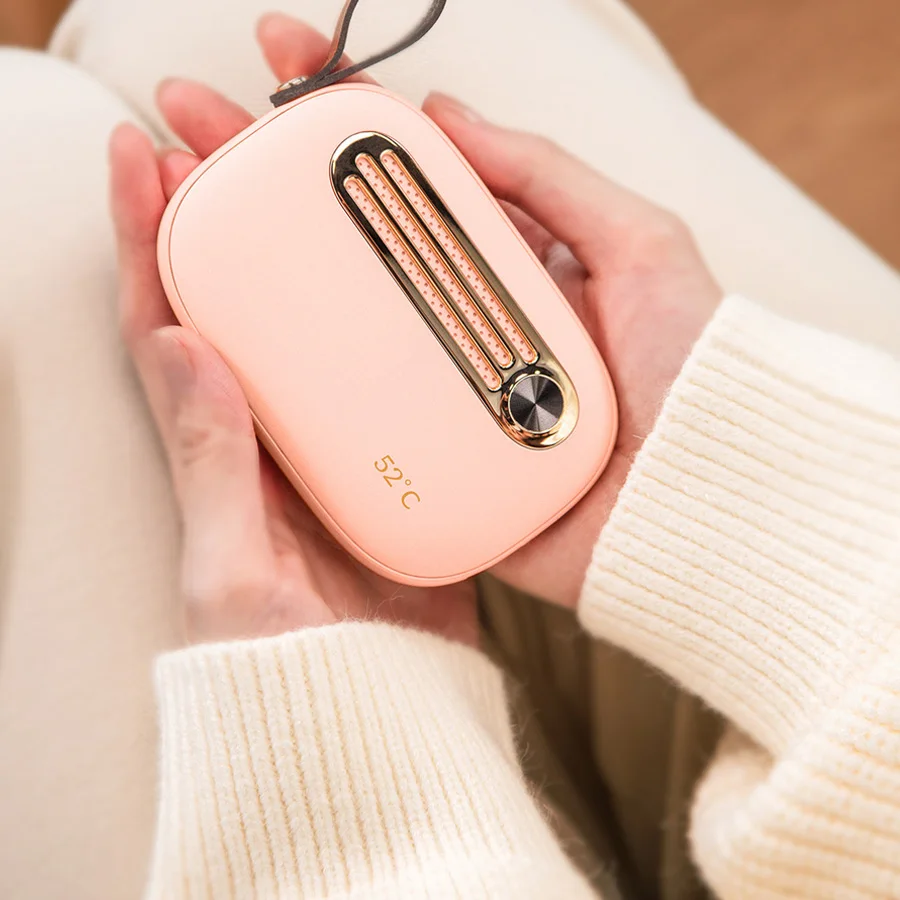 

Retro warm hand treasure charger constant temperature double side heating USB charging warm hand mobile power A843