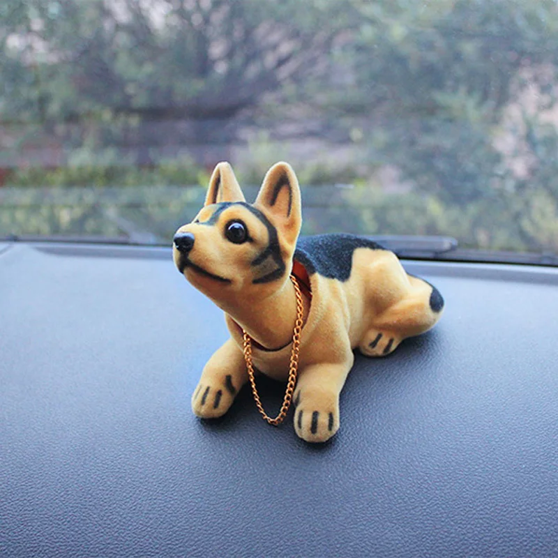 

Car doll husky beagle st bernard shepherd shake head dog decoration interior car present creative ornamental table