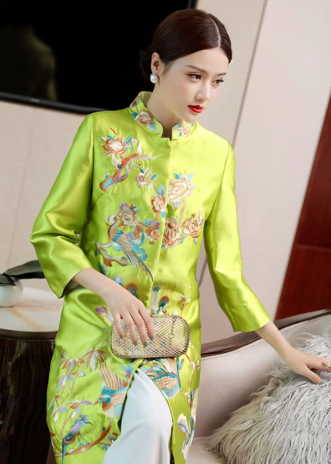 Китайский стиль Топ ветровка с вышивкой для женщин cheongsam Топ традиционная китайская одежда женская винтажная одежда Топ