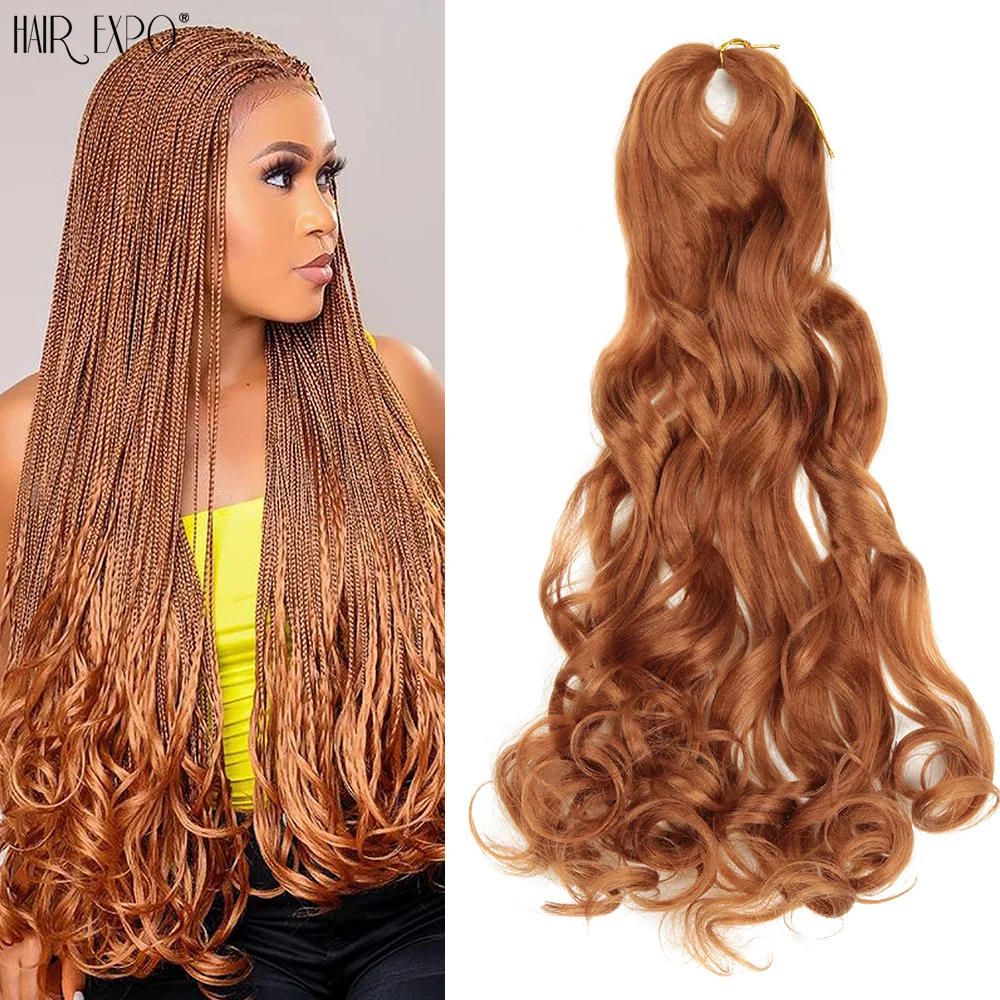 

20Inch Loose Wave Crochet Hair Extensions Synthetic Hair For Braiding Ombre Pre-Stretched Braiding Hair For Women Hair Expo City