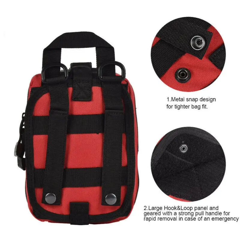 Тактическая поясная Сумка для кемпинга и скалолазания черная Аварийная сумка