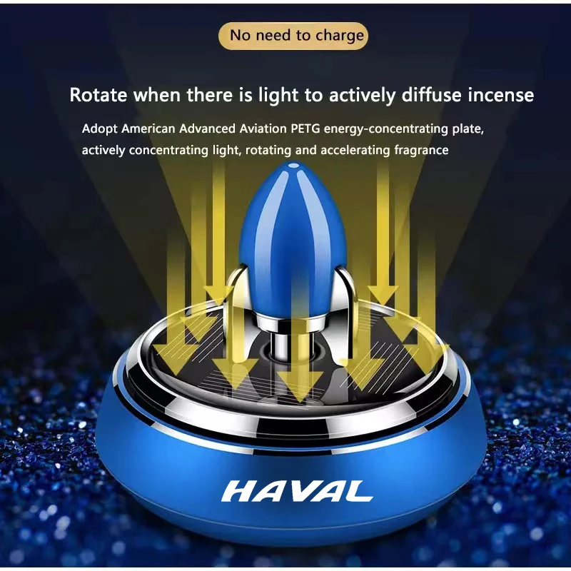 

For Haval F7 H6 F7x H2 H3 H5 H7 H8 H9 M4 Car Rocket Aromatherapy Solar 360° Rotation Car Air Freshener Car Interior Parfum