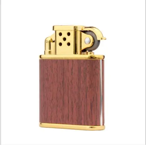 Металлическая зажигалка с резиновым покрытием в стиле ретро газовая красным