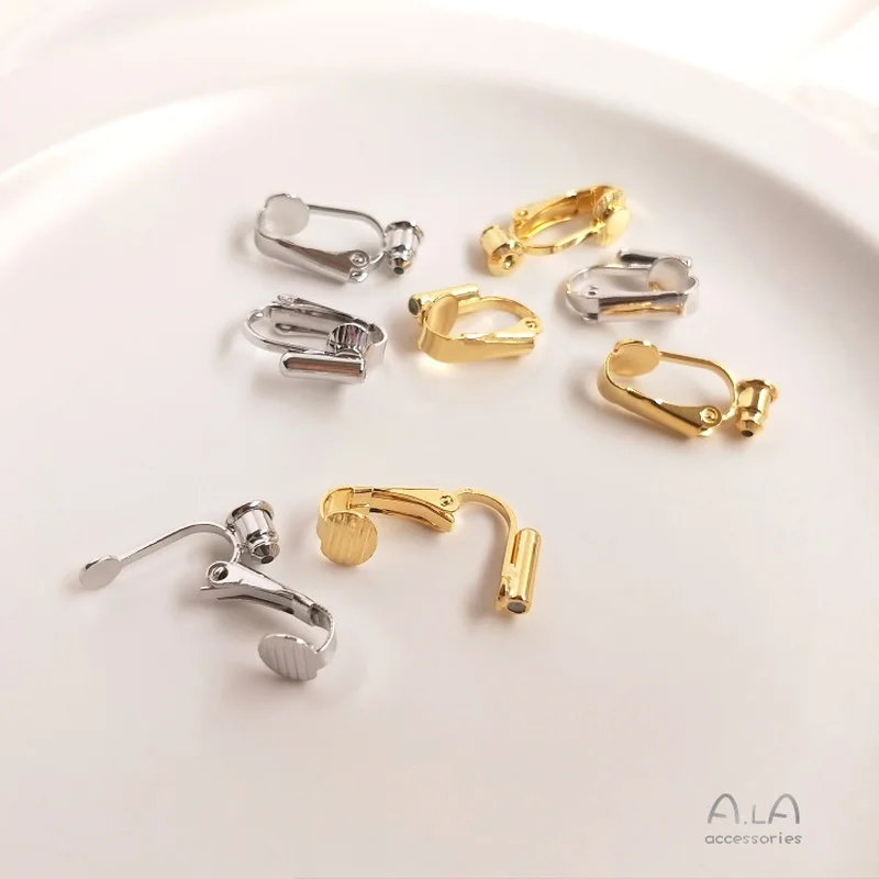 Зажим для ушей из 18-каратного золота силиконовый штекер самостоятельного