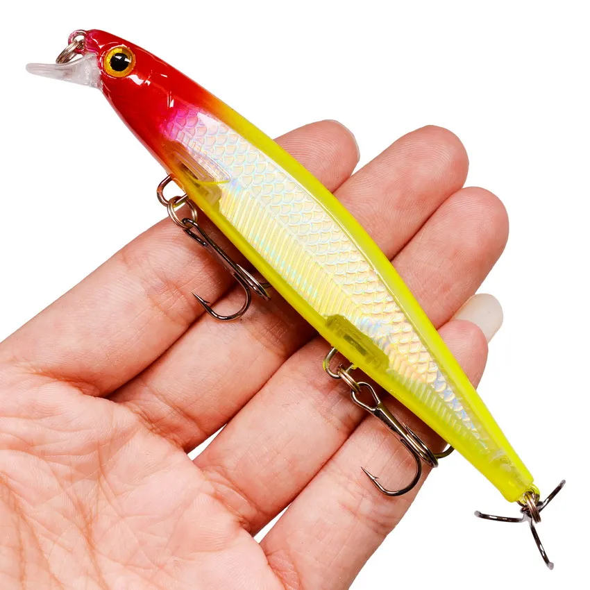 

10PCS Sinking Floating Minnow Fishing Lures 11cm 12.5g Swimbait Bass Hard Wobblers Artificial Baits Crankbait for Pike Tackle