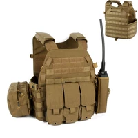 nylon webbed gear tactical vest body armor hunting carrier airsoft accessories 6094 pouch combat camo military army vest