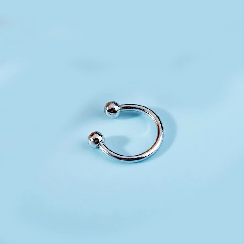 Кольцо в форме подковы из серебра 925 пробы для пирсинга носа и бровей 5 шт./лот |