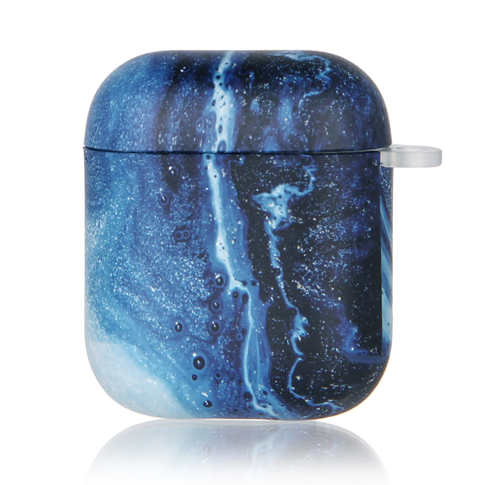 Airpods 2 1TPU наклейка на воду мраморный узор защитный чехол с роскошным чехлом для