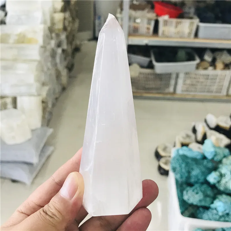 120mm Rock селенит кристалл пластинка кварцевые Гималайский белый камень паста