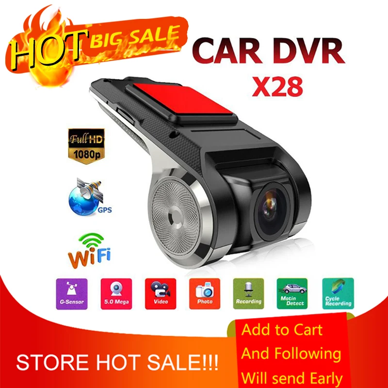 Anytek X28 1080P HD WiFi Автомобильный видеорегистратор камера видео рекордер 1G dvr ADAS g-сенсор Автомобильный видеорегистратор Электроника поддержка 32G TF карта