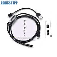 7mm endoscope camera flexible ip67 waterproof micro usb industrial endoscope camera for android phone pc 6led adjustable