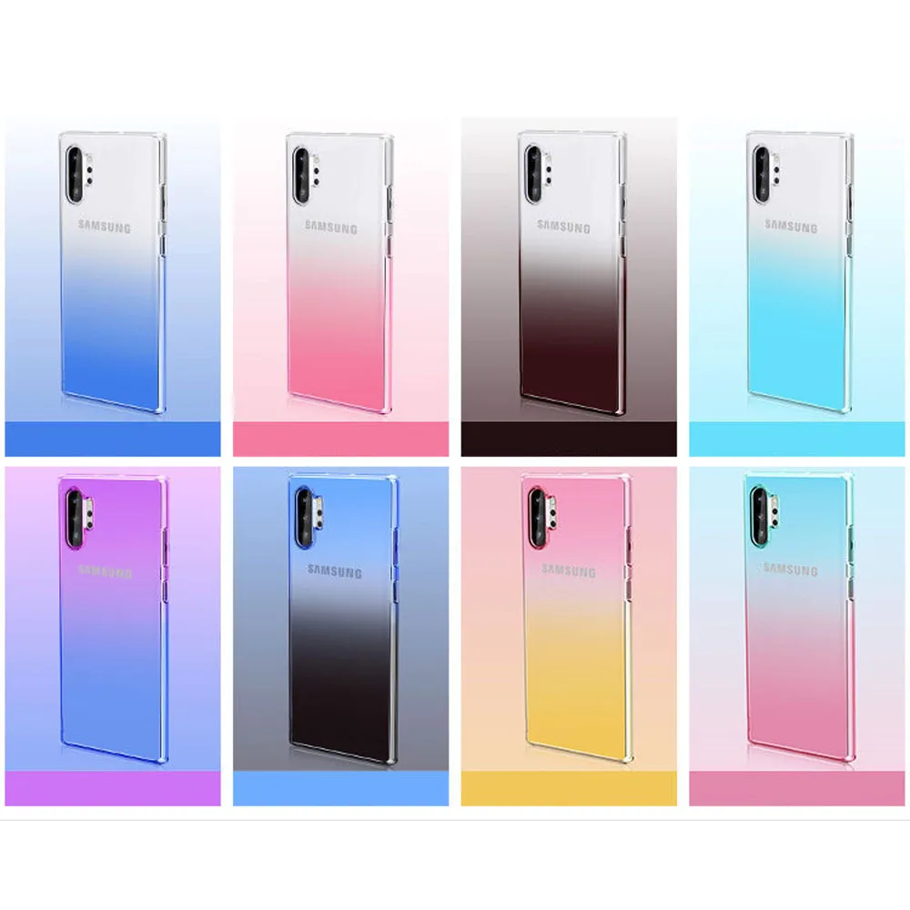 Soft Case For Samsung Galaxy Note 10 Plus Pro Luxury Gradient Cover Armor Bumper shockproof case |