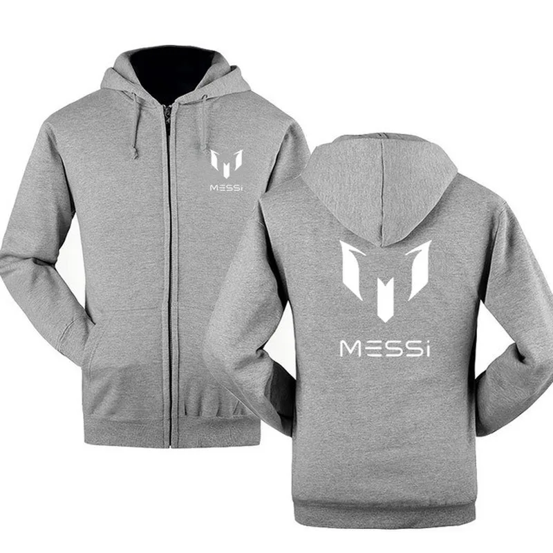 

NEW Autumn New Fashion Sweatshirt Messi Printed Hoodies Men Streetwear Fleece Zipper Hooded Jacket Hip Hop Harajuku Tracksui