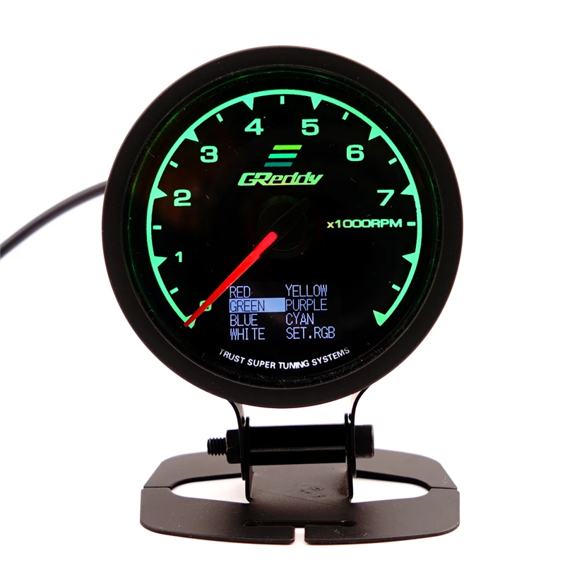 Спидометр GReddi Multi D/A lcd цифровой дисплей Тахометр автомобильный измерительный прибор 2,5 дюймов 62 мм 7 цветов в 1