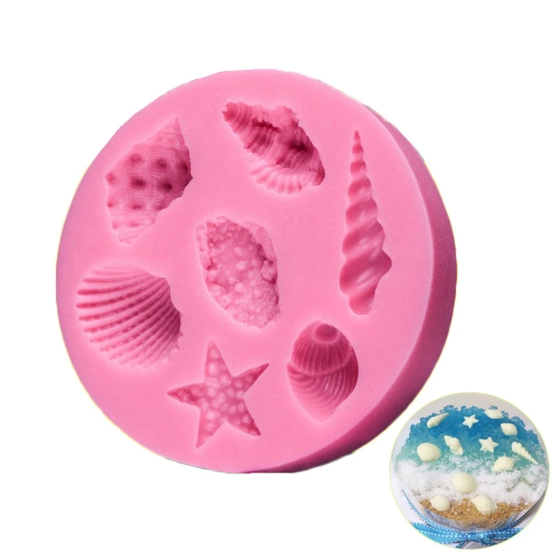 3DSea раковина морская звезда форма шоколада помадка украшения торта пасхальные