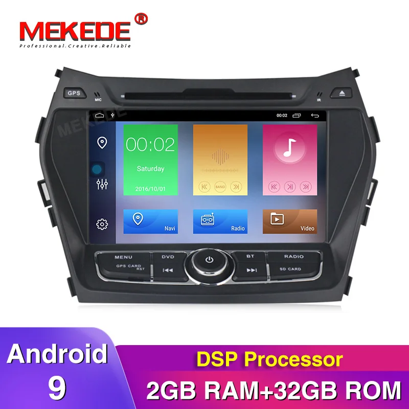 Новое поступление! Встроенный DSP android 9,0 автомобильный Радио gps навигационный плеер для hyundai IX45 Santa fe 2013 WiFi BT USB carplay
