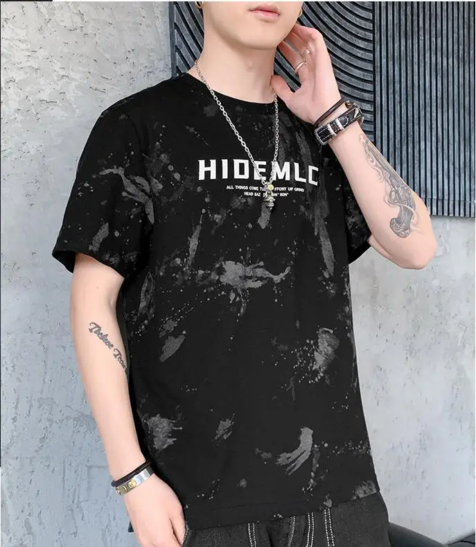 

Мужская хлопковая футболка с коротким рукавом, Повседневная футболка, лето 2021