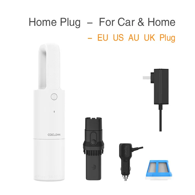 White Home AU Xiaomi Mijia Cleanfly FVQ Портативный Автомобильный Ручной пылесос для дома беспроводной мини-пылеуловитель сильный Циклон всасывания - Цвет: White Home AU