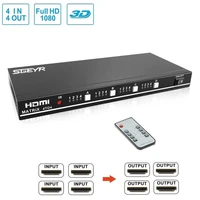 hdmi matrix 4x4sgeyr 4 in 4 out hdmi matriz switch splitter with rs232 switches and ir remote control support full hd 1080p 3d