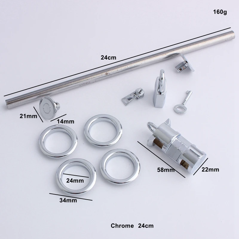 New rectangle eyelets hanger for bags  fashion hardware wholesale a set of locks fittings bag handbags purse