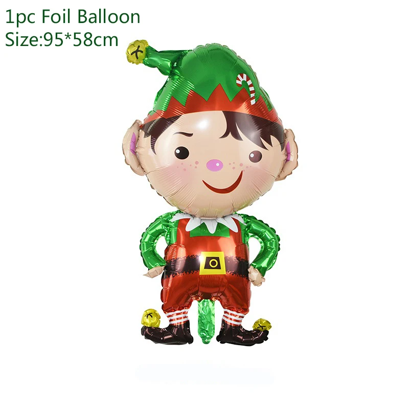 1pc Foil Balloon Украшения для рождественской вечеринки, Рождественский латексный бумажный шарик, баннеры, сделай сам, праздничные вечерние принадлежности, рождественские украшения для дома - Цвет: 1pc Foil Balloon