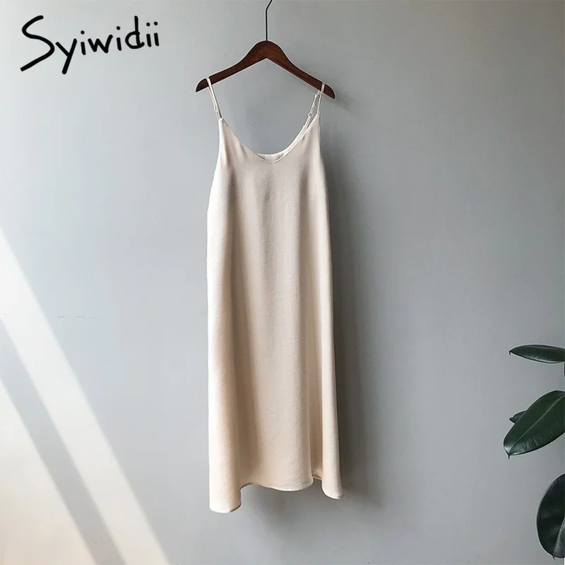 Женское шифоновое платье на бретелях-спагетти Syiwidii вечерний роскошный сарафан