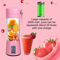 380ml 46 blades portable electric fruit juicer usb rechargeable mini juicer multi function fruit and vegetable machine juicing