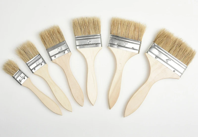 

Paint Brushes 1-4 Inches Pig Hair Household Barbecue Brushing Oil Brush High Temperature and Corrosion Resistance Hand Tools
