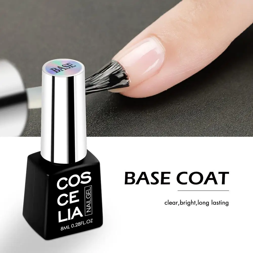 BASE COAT 8 мл УФ гель лак для ногтей Набор для маникюра полуперманентный гибридный дизайн ногтей Off Prime белый гель лак для ногтей - Цвет: BASE COAT