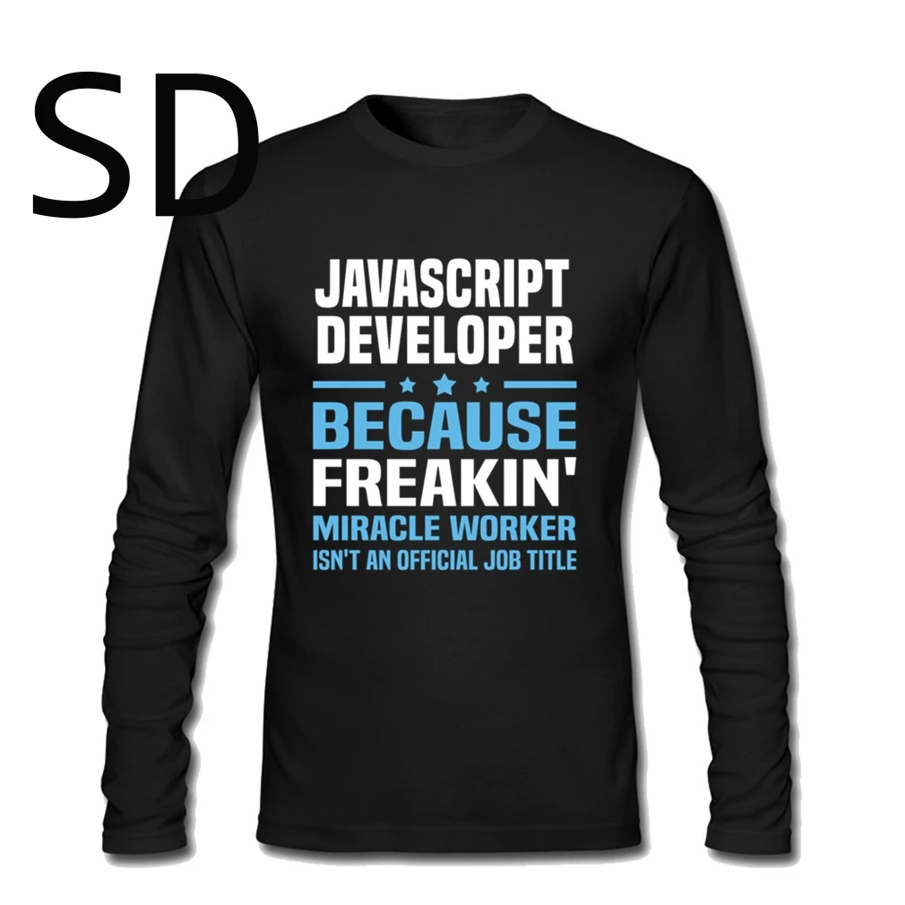 Дропшиппинг JavaScript разработчик тройники для мужчин s футболка с длинным рукавом 3d