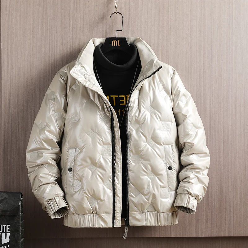 Down jacket for men90% white duck down coat  popular logo winter  medium length light and heavy trend fashion design jacket men