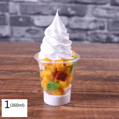 Моделирование Сливочное мороженое с сиропом образец фруктового Sundae модель поддельные для сливочного мороженого реквизит коробка для демонстрации камней в витрине искусственные sundae формы
