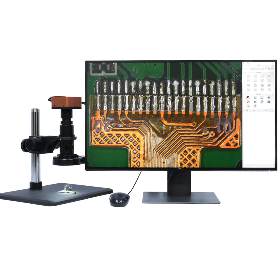 

Full HD 4K Sony IMAX307 Sensor Industrial Electronic Video Microscope Measuring HDMI-compatible Magnifier for Welding Repair