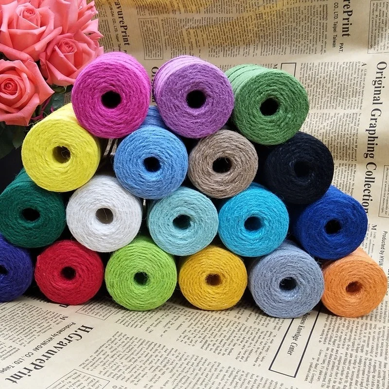 100 м натуральный джутовый шпагат 3Ply декоративно-прикладное искусство джутовая