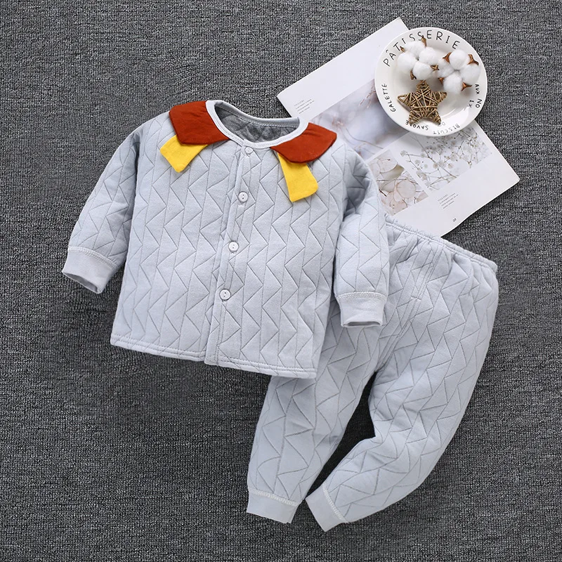 Зимняя одежда для новорожденных 6 цветов 100% хлопок костюмы малышей Мягкая