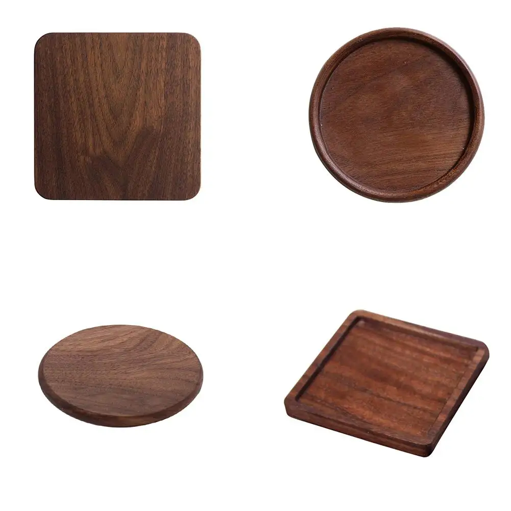 1 шт. прочные подставки из грецкого ореха Декор квадратный круглый термостойкий