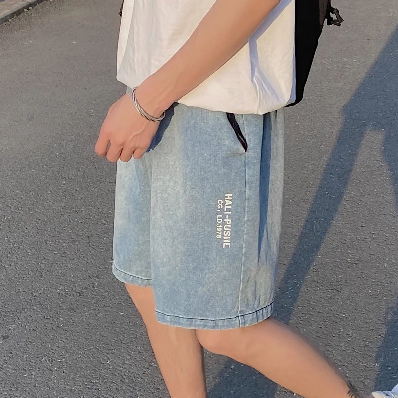 Джинсовые шорты 2020 Летняя мода джинсовые мужские свободные повседневные