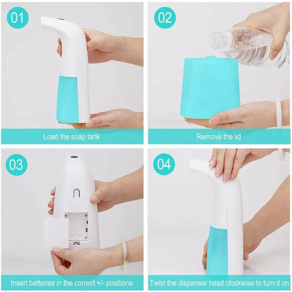 

250ml Touchless Automatic Infrared Sensing Foam Soap Dispenser IR Sensor Liquid Hands-Free Wash Dispensor For Kitchen Bathroom