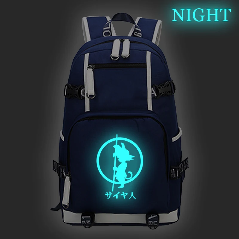 Аниме Dragon Ball рюкзак с отражающими вставками для подростков мальчиков и девочек