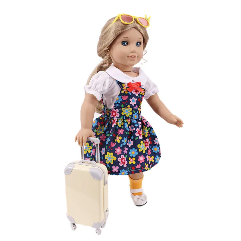 Conjunto de maletas para mu&ntilde;eca americana de 43 Cm, conjunto de ropa de beb&eacute; Reborn, zapatos de Clorhes, accesorios para mu&ntilde;eca americana de 18 pulgadas, env&iacute;o gratis-1