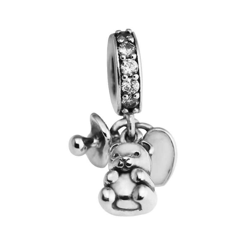 100% стерлингового серебра 925 Детские сокровища мотаться шарики шарма Подходит
