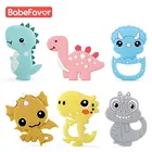 1 шт., детский силиконовый Прорезыватель для зубов в виде динозавра