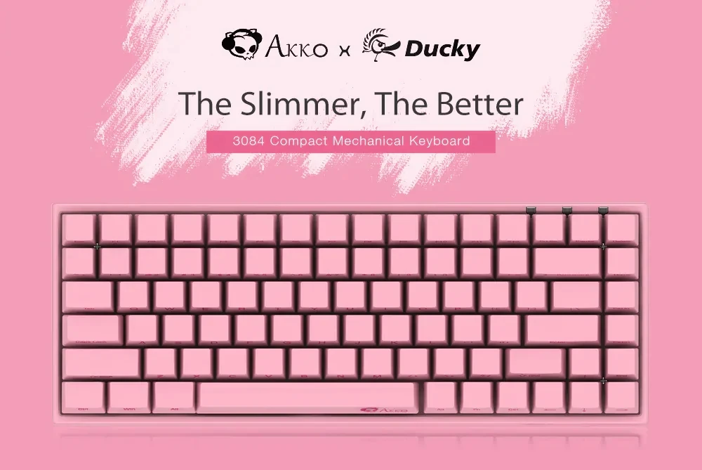 AKKO Ducky 3084 механическая клавиатура Cherry MX Переключатель компактный 84 клавиши Проводной usb type-C для игры боковой буквы резной дизайн