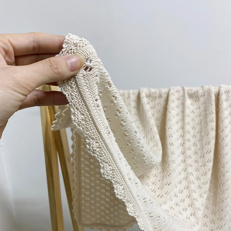 

Baby Knitted Cotton Blanket Newborn Receiving Swaddle Wrap Bath Towel Infant Sleepsack Bedding Stroller Cover popular