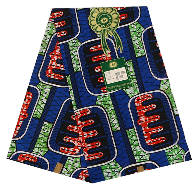 polyester Ankara Africa prints batik fabric real dutch wax tissu high quality 6yards fashion African sewing for party dress