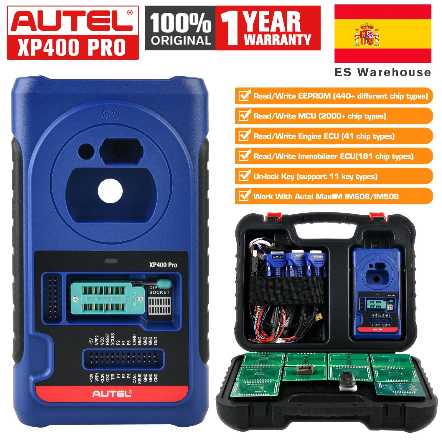 Набор адаптеров для программирования ключей Autel XP400PRO + IMKPA Mercedes Benz/Volkswagen/AUDI/BMW
