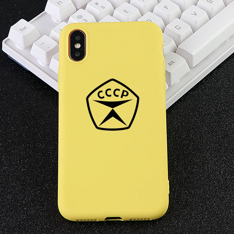Russia Style Cell Phone Cases for iPhone 11 Pro 6s 7 8 Pluls X XS MAX XR Case CCCP Soft Silicone Fitted Back Covers Accessories |