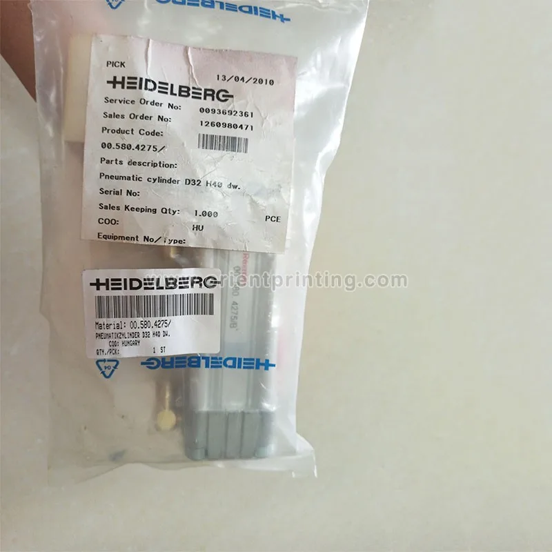 

00.580.4275 Original New Pneumatic Cylinder D32 H40 Dw For Heidelberg Printing Machine CD102 SM102